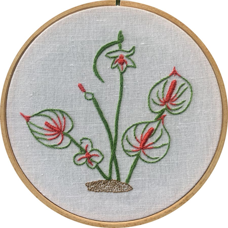 Kit De Broderie Champignon En Bois Avec Aiguilles à Coudre