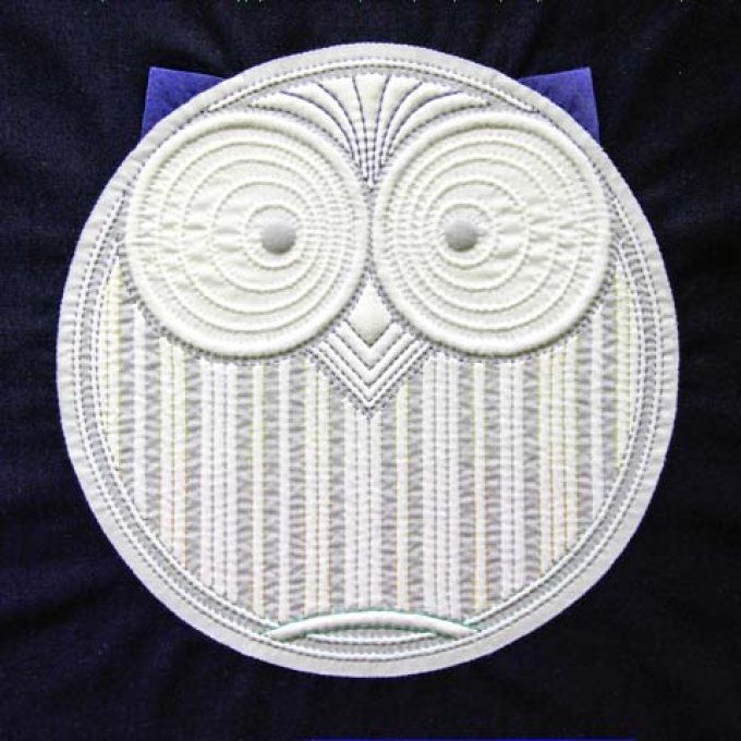 Boutis : Chouette rayées  d'HUBERT VALERI