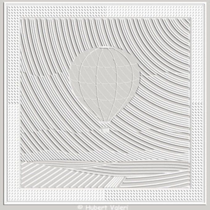 Boutis : Carré ballon (± 41 cm *41 cm) d'Hubert Valeri