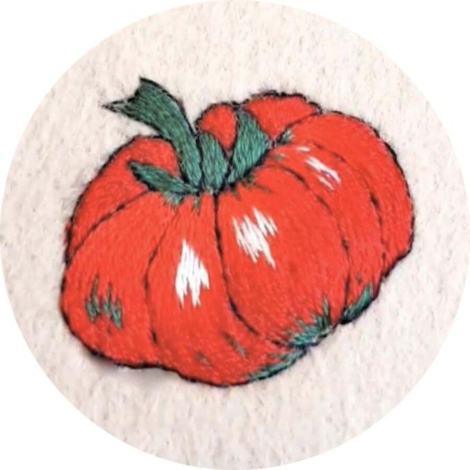 Kit de broderie feutrine : Tomate mure
