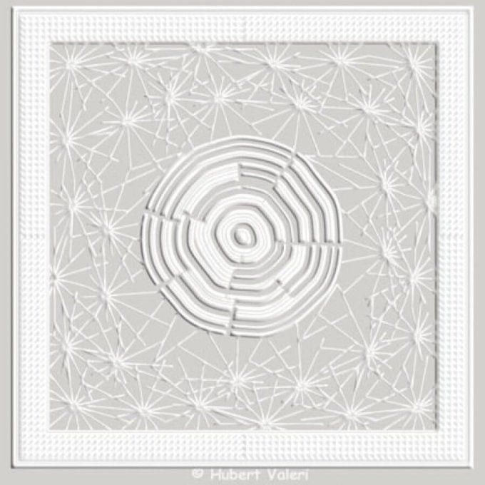 Boutis : Carré billot (± 41 cm *41 cm) d'Hubert Valeri