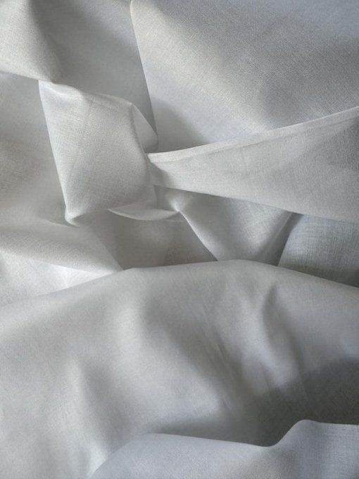 Tissu Batiste Coton 100% 72g Blanc - À la Coupe ALVEOCREA