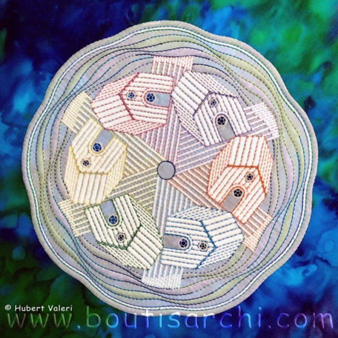 Boutis : L'isle aux cabines d'Hubert Valeri