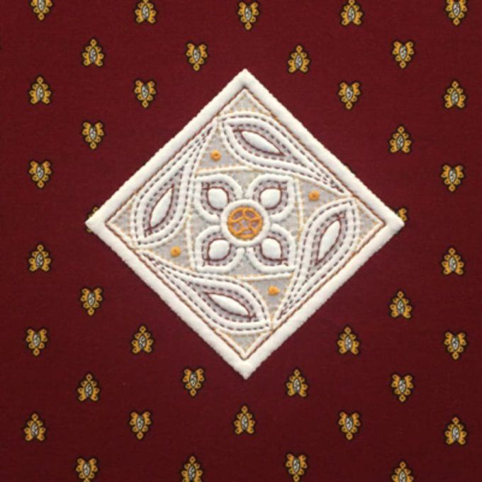 Boutis : Carré gothique (7.5 * 7.5 cm) d'Hubert Valeri