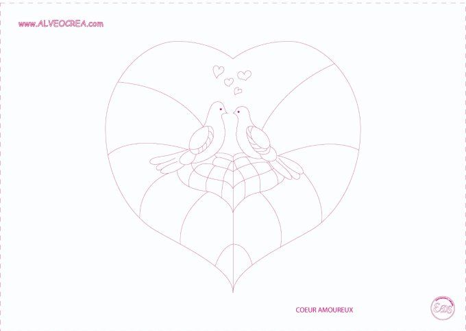 Boutis : COEUR AMOUREUX