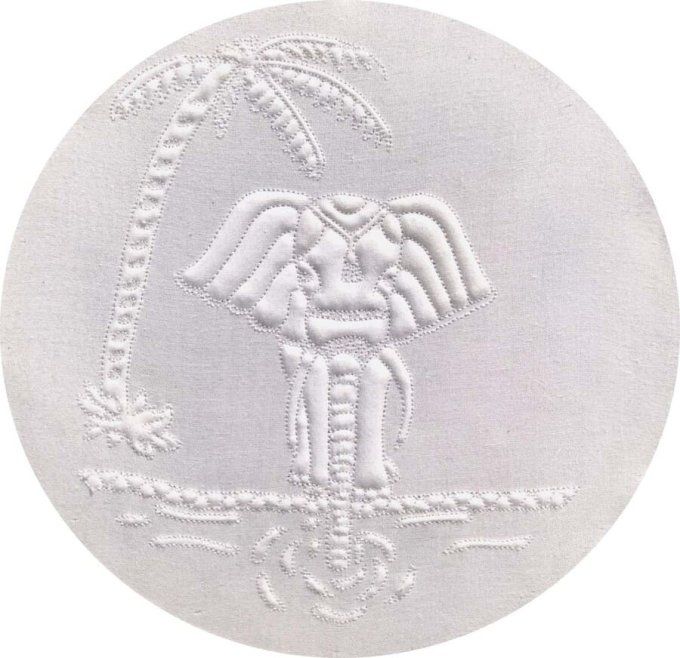 Kit de Boutis : L'éléphant au bord de l'eau TOUT BLANC