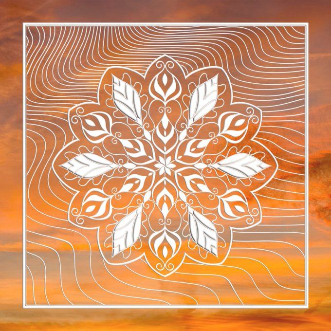 Boutis : Etoile des songes ( 51.5 x 51.5  cm) de Sophie Delhomme