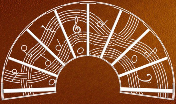 FEUILLE A LA MUSIQUE (≃ 24,5 x 43 cm) 