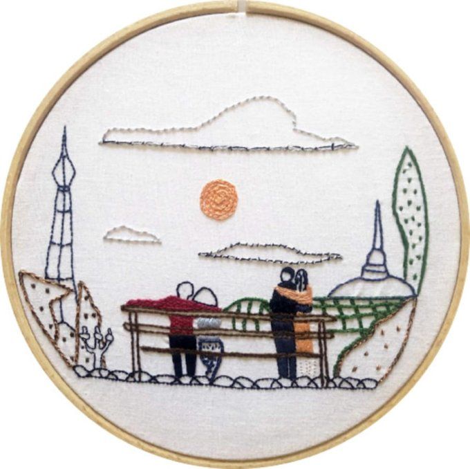 Kit de broderie traditionnelle : Eveil des sens Sophie Delhomme
