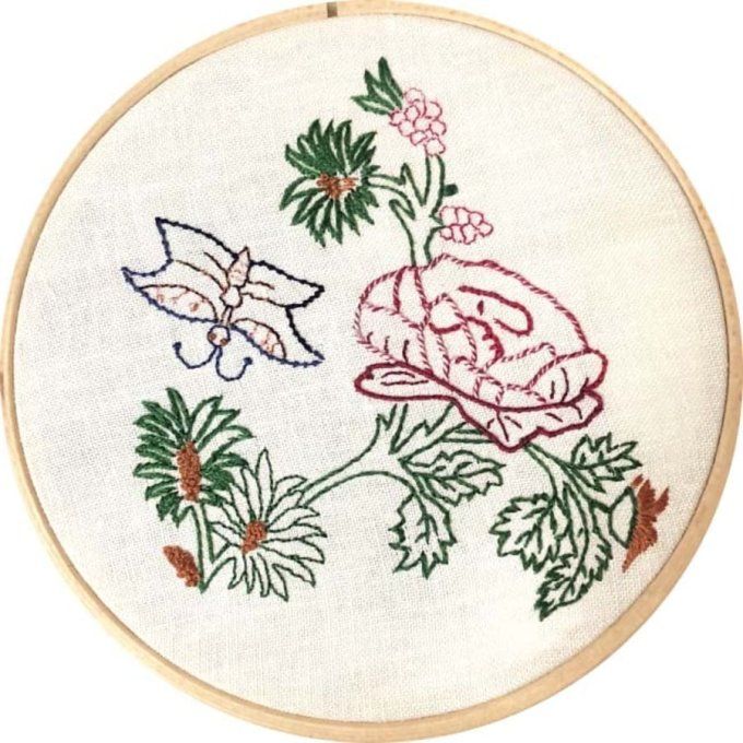 Kit de broderie traditionnelle : Rosa Majalis Sophie Delhomme