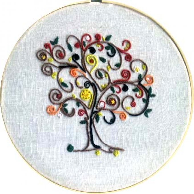 Kit de broderie traditionnelle : Mon arbre de vie  laine
