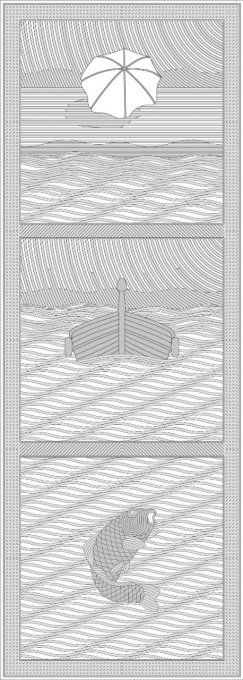 Boutis : La mer monte d'Hubert Valeri