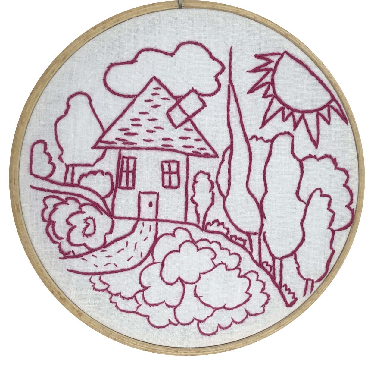 Kit de broderie traditionnelle : Tiny house 