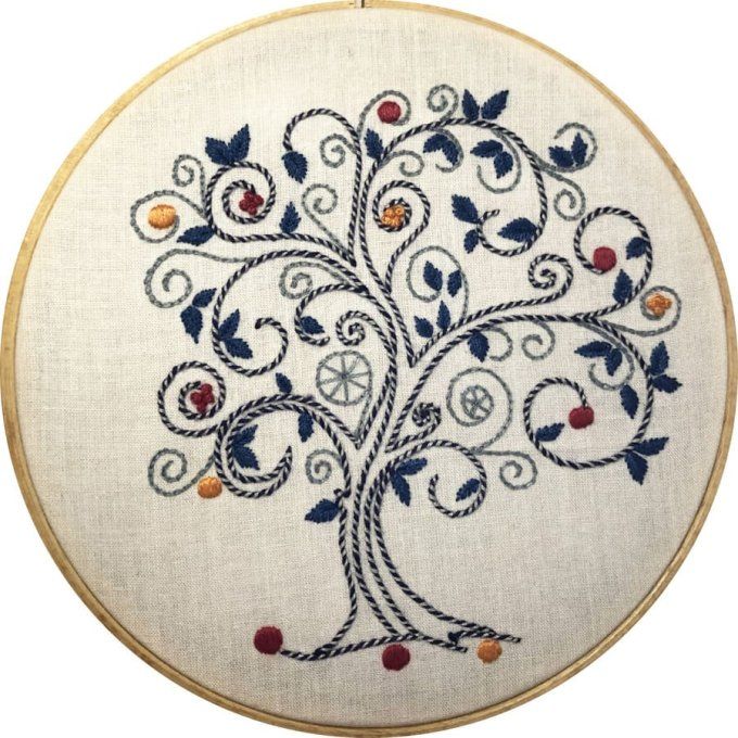 Kit de broderie traditionnelle : Mon arbre de vie Printemps Sophie Delhomme