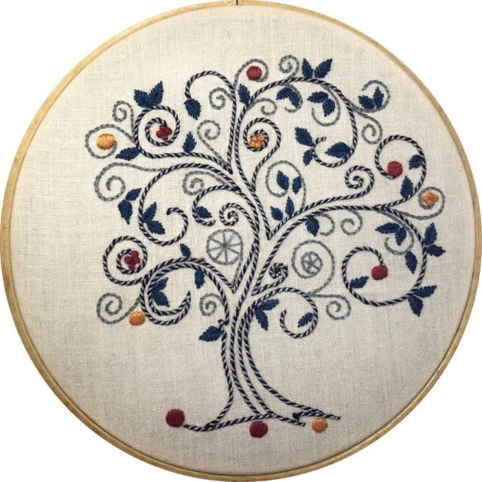 Kit de broderie traditionnelle : Mon arbre de vie Printemps