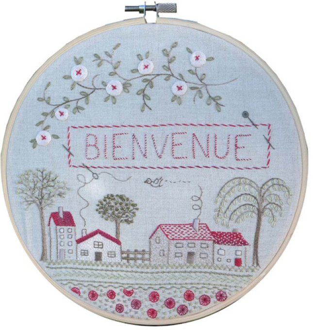 Kit de broderie traditionnelle :BienvenueKit de broderie traditionnelle :Bienvenue de Marie Suarez