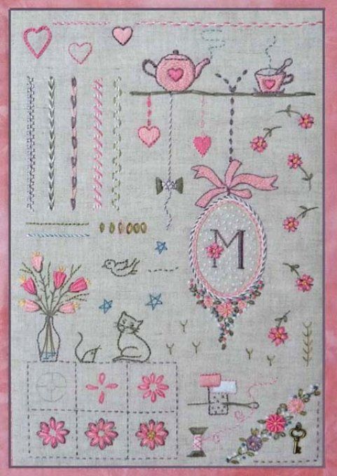 Kit de broderie traditionnelle : Clef du bonheur de Mari Suarez