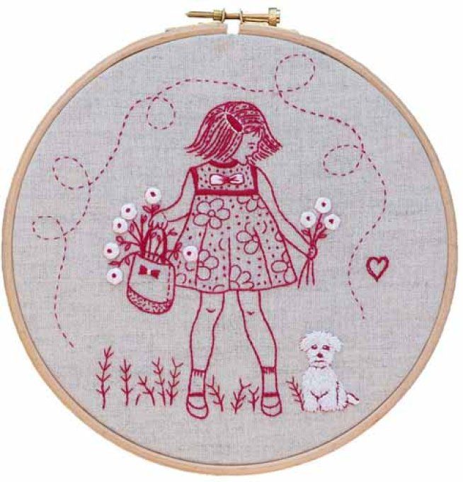 Kit de broderie traditionnelle : Bichon de Marie Suarez
