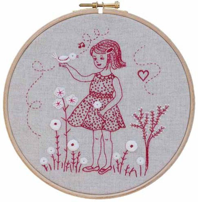 Kit de broderie traditionnelle : Petite colombe de Marie Suarez