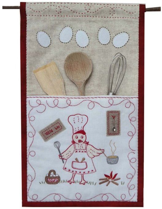 Kit de broderie traditionnelle : Poulette cuisinière