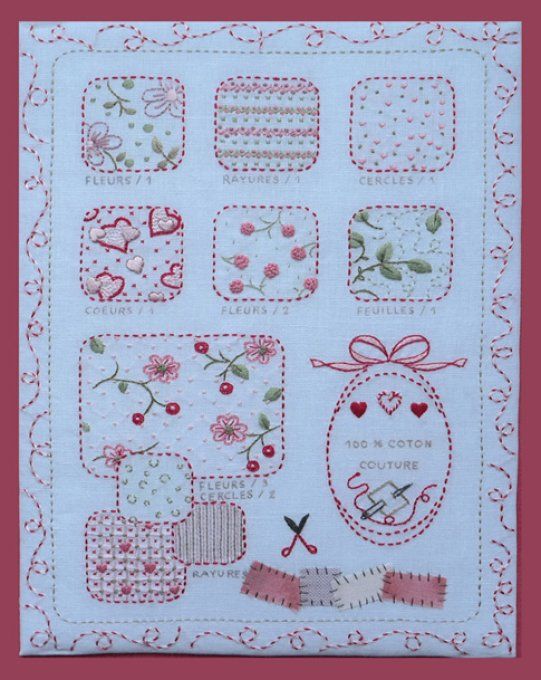 Kit de broderie traditionnelle : Echantillons de tissus