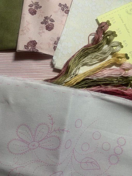 Kit de broderie traditionnelle : Patch romantique