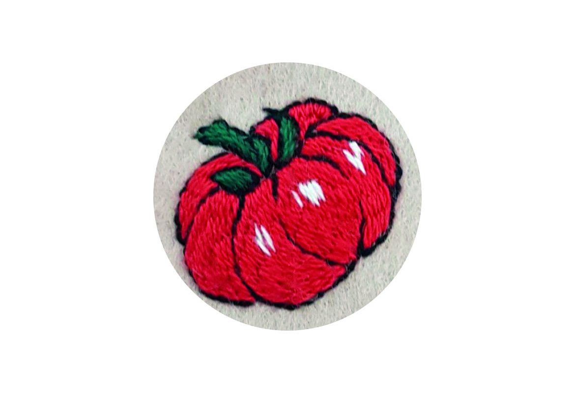 Kit de broderie feutrine : Tomate mure