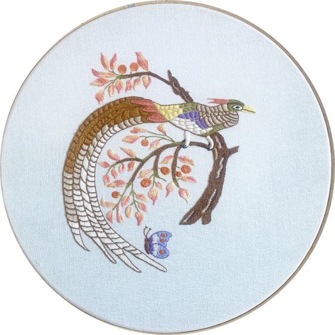 Kit de broderie traditionnelle : L'oiseau du paradis de Sophie Delhomme