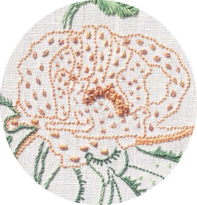 Kit de broderie traditionnelle : Papaver oriental Sophie Delhomme