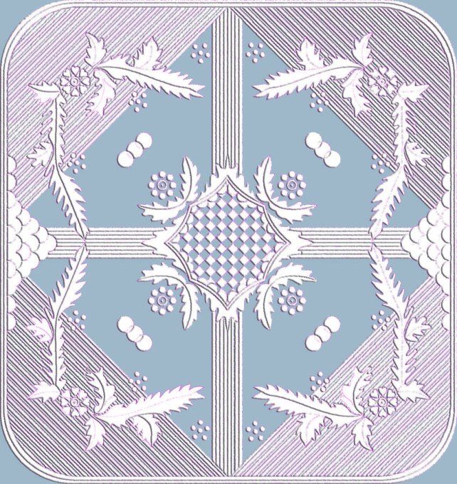 Boutis : Parfum de Mousse (46 x 49 cm) Sophie Delhomme