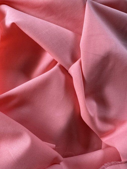 Tissu Batiste Coton 100% couleur peche melba alveocrea