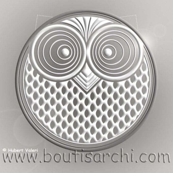 Boutis : Chouette aux points d'aix  d'Hubert Valeri