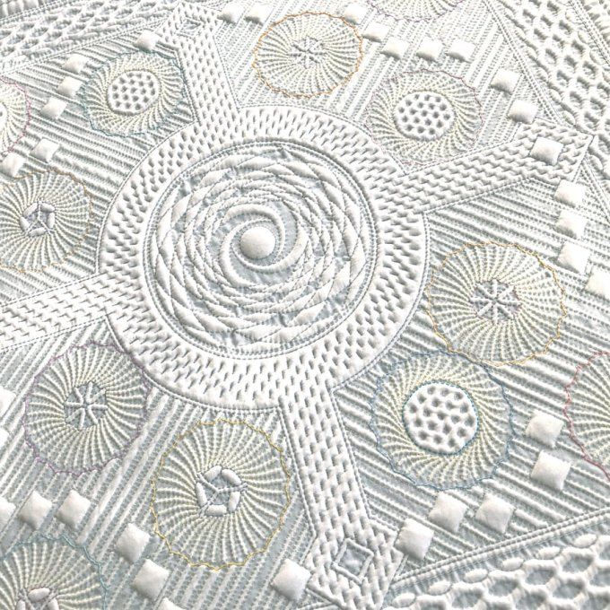 Boutis : Jardin givré ( ≈  44 * 44 cm) d'Hubert Valeri